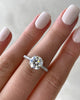 Ashlea – 4 Claw Pavé Round Solitaire with Hidden Halo Lifestyle Image