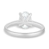 Emily - Oval Solitaire with Tapered Band - 18k White Gold