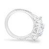 Jaylene - Round Trilogy with Twisted Band - 18k White Gold