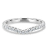 Danielle – Half Pavé Curved Wedding Ring - 18k White Gold