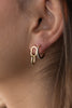 Shay - Interlocking Elongated Oval Earrings Lifestyle Image