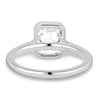 Rachel – Bezel Set Radiant Solitaire - 18k White Gold