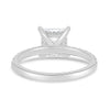 Annie – Princess Solitaire with Hidden Halo and Pavé - 18k White Gold