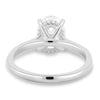 Scarlett - Oval Cathedral Solitaire with Hidden Halo - 18k White Gold