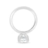 Aubrey - Double-Tipped 4 Claw Elongated Cushion Solitaire with Hidden Halo - 18k White Gold