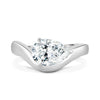 Shai - Pear Solitaire with Twist Band - 18k White Gold