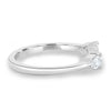 Pearl - Pear Open Wedding Ring - 18k White Gold
