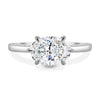 Allison - Oval East-West Solitaire - 18k White Gold