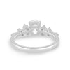 Bella – Oval Solitaire with Accent Stones - 18k White Gold