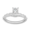 Parker - Emerald Solitaire with Accent Band - 18k White Gold