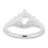 Sophia - Princess Solitaire with Accent Stones - 18k White Gold