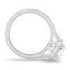 Madeline – Pear Cathedral Halo with Pavé - 18k White Gold