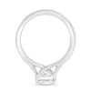 Noelle - 4 Claw Cathedral Round Solitaire - 18k White Gold