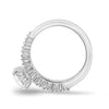 Athena - Double Band Oval Solitaire - 18k White Gold