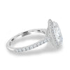 Stefania – Marquise Halo with Pavé - 18k White Gold