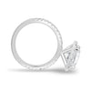 Catherine – Radiant Halo with Pavé - 18k White Gold