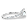 Amanda - 6 Claw Pavé Round Solitaire with Hidden Halo - 18k White Gold