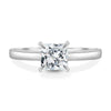 Lilith - 4 Claw Princess Solitaire - 18k White Gold