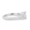 Lena - Cushion with Round Accent Stones - 18k White Gold