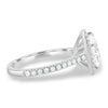 Madeline – Pear Cathedral Halo with Pavé - 18k White Gold