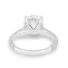 Chelsea – 4 Claw Triple Pavé Cathedral Round Solitaire - 18k White Gold