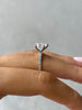 Brynlee - 5 Claw Pear Solitaire with 2/3 pave band Lifestyle Image