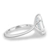 Delta - 6 Claw Elongated Hexagon with Hidden Halo - 18k White Gold