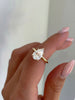 Ainsley - 5 Claw Pear Solitaire with Hidden Halo Lifestyle Image