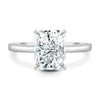 Liberty - Radiant Solitaire with Hidden Halo - 18k White Gold