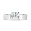 Soraya - East West Oval With Cigar Band - 18k White Gold