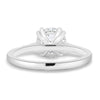 Amelia – Cathedral Pavé Round Solitaire with Hidden Halo - 18k White Gold