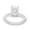 Jacinta - Pear Solitaire with Accent Band - 18k White Gold