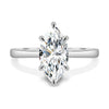 Leila - 6 Claw Marquise Solitaire - 18k White Gold