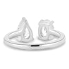 Nadia - Pear and Oval Open Band Toi et Moi - 18k White Gold