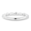 Odette - Round and Marquise Accent Stones Wedding Ring - 18k White Gold