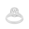 Viola – 5 Claw Cathedral Pear Halo - 18k White Gold