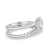 Athena - Double Band Oval Solitaire - 18k White Gold