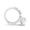 Jacinta - Pear Solitaire with Accent Band - 18k White Gold