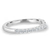 Demi – 2/3 Pavé Curved Wedding Ring - 18k White Gold