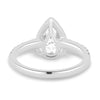 Kirsten – Pear Halo with Pavé - 18k White Gold