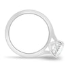 Scarlett - Oval Cathedral Solitaire with Hidden Halo - 18k White Gold