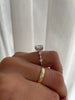 Arwen - Oval Solitaire with Hidden Halo and Accent Stones Lifestyle Image