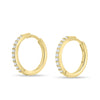 Goldie - Diamond Set Huggie Hoop Earrings - 14k Yellow Gold