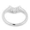 Harper –  Accent Stones Curved Wedding Ring - 18k White Gold