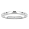 Bianca – Hammer Set Wedding Ring - 18k White Gold