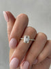 Gwyneth - Emerald Solitaire with Hidden Halo Lifestyle Image