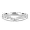 Demi – 2/3 Pavé Curved Wedding Ring - 18k White Gold
