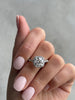 Nicole - 4 Claw Cushion Cut Halo with Pavé Lifestyle Image