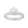 Zya - 6 Claw Cathedral Round Solitaire - 18k White Gold