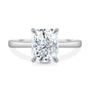 Ari - 4 Claw Radiant Solitare with Hidden Halo - 18k White Gold